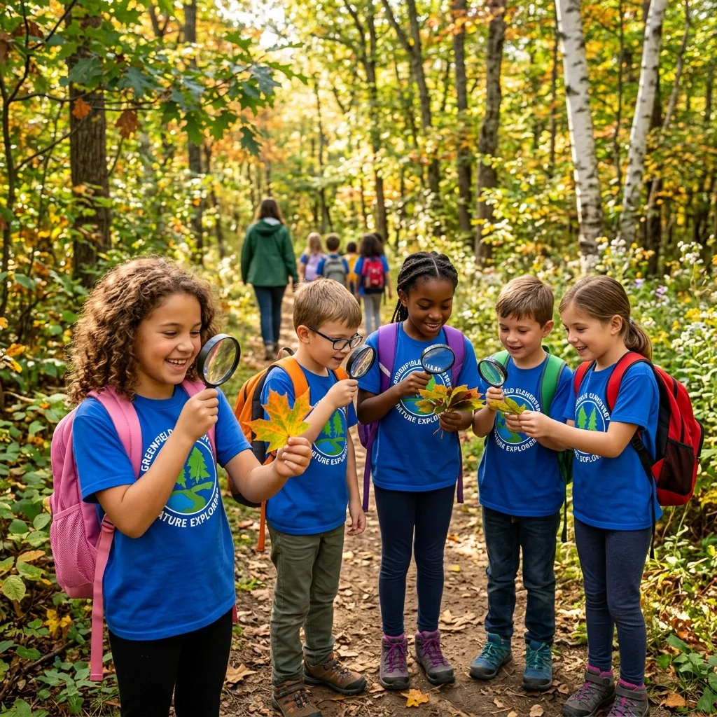 School children on a field trip